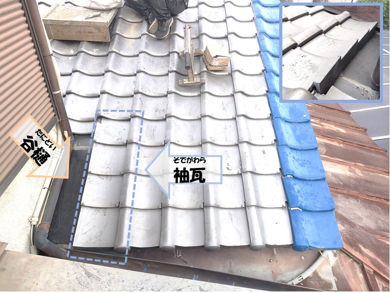 袖瓦阪南市　谷樋